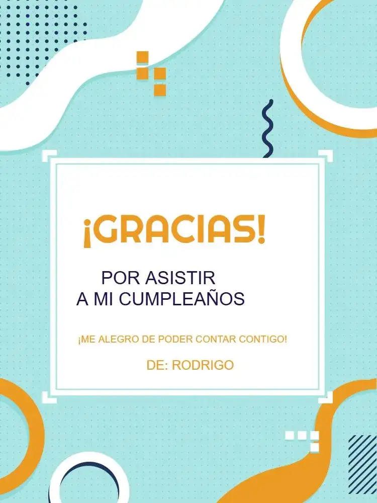 Tarjeta De Agradecimiento Presencia Adulto Moderno Verde