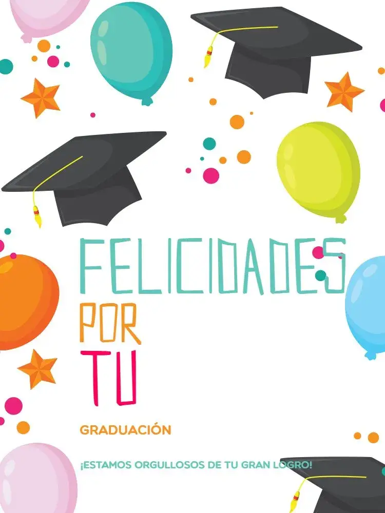 Invitación Tarjeta De Felicitación Por La Graduación Globo