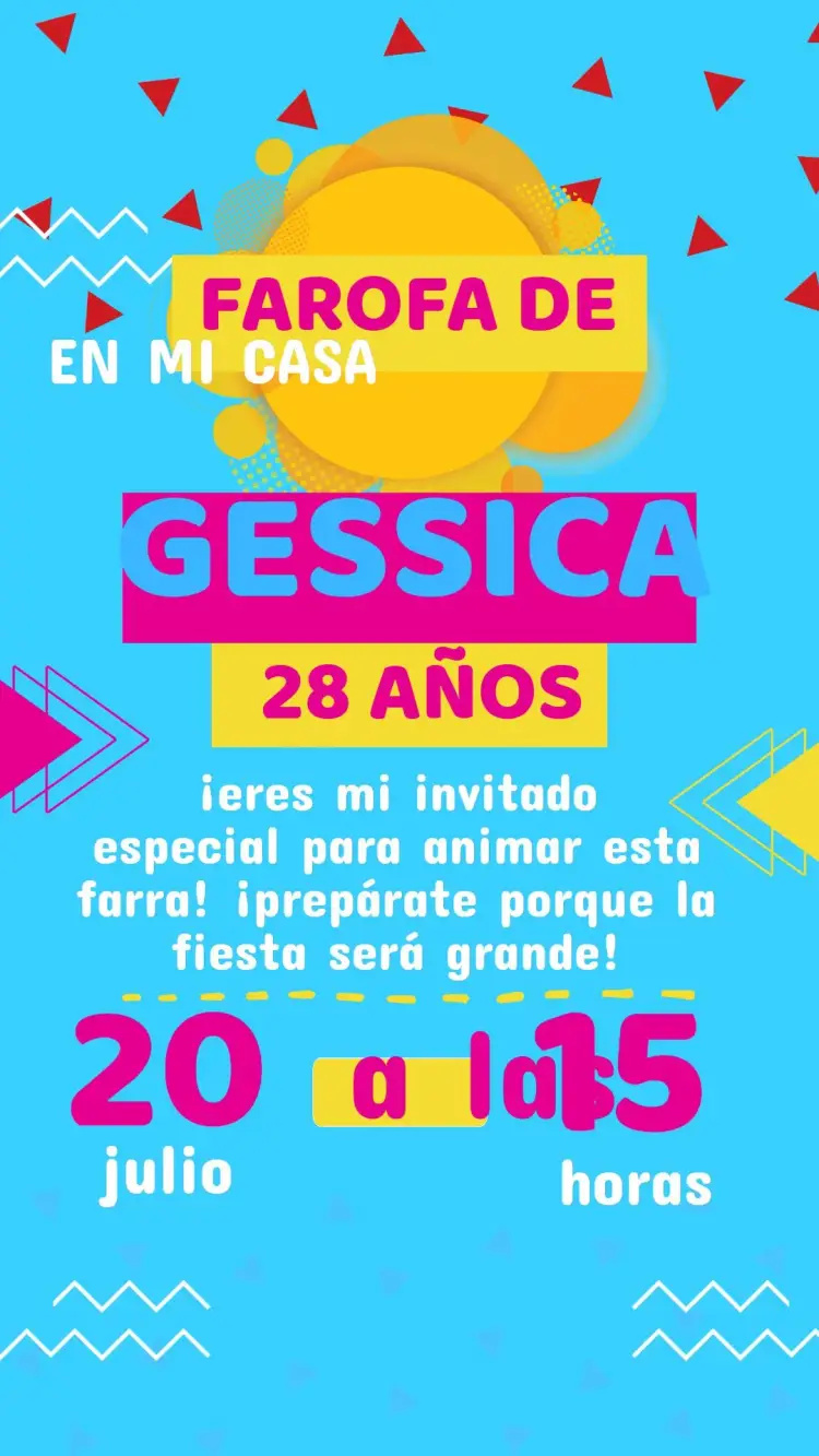 Invitación Cumpleaños Farofa de gkay