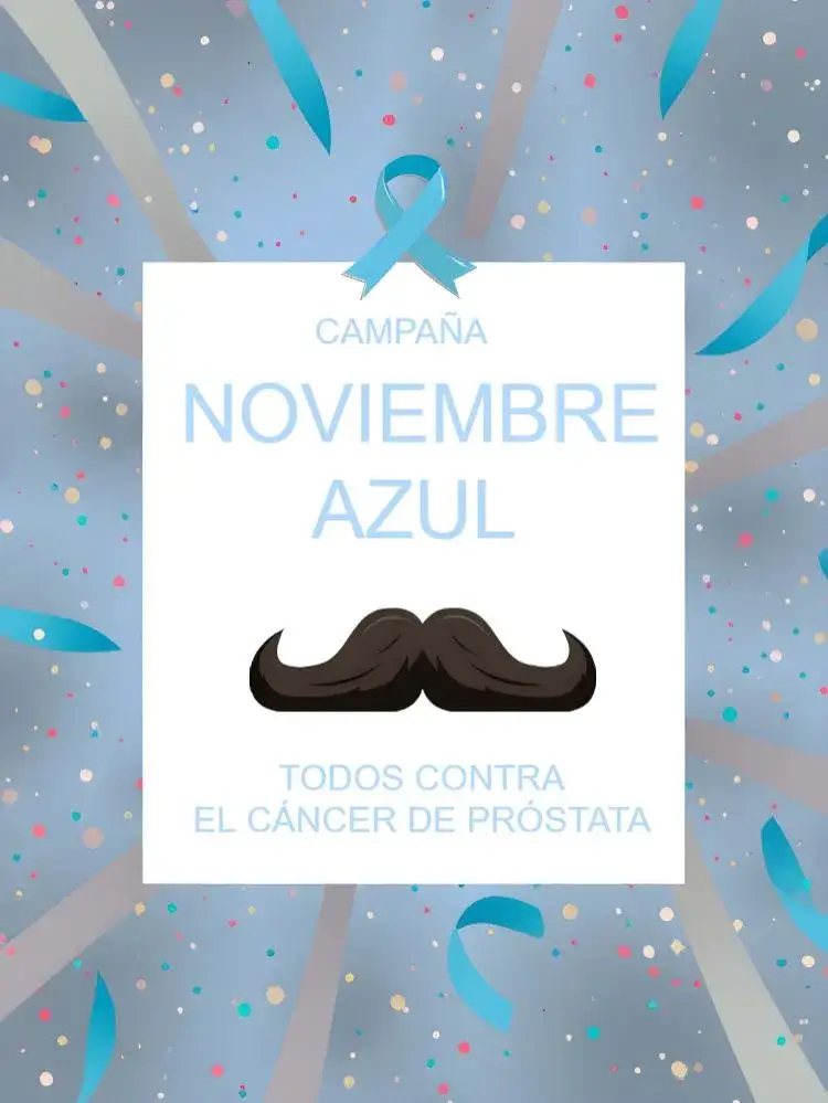 Invitación Para Hombres Noviembre Azul – tema Más buscados azul, moderno, minimalista, saludable, gráfico, informativo