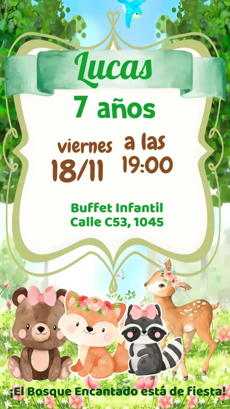 Invitación Bosque Encantado