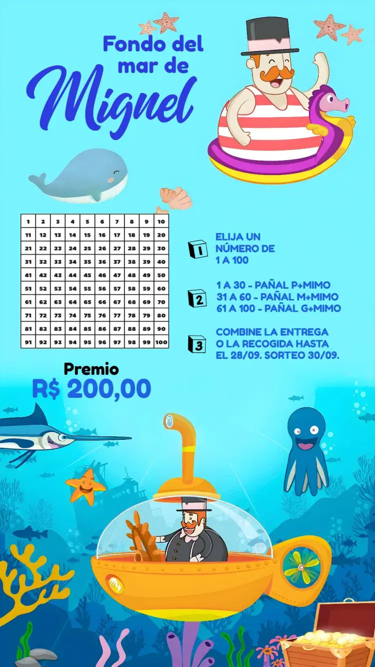 Invitación Té Rifa Mundo Bita Fondo Del Mar Cartela – tema Cumpleaños Infantil fondo marino, colorido, divertido, infantil, temático