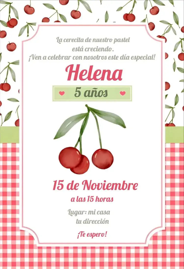 Invitación Cerecita