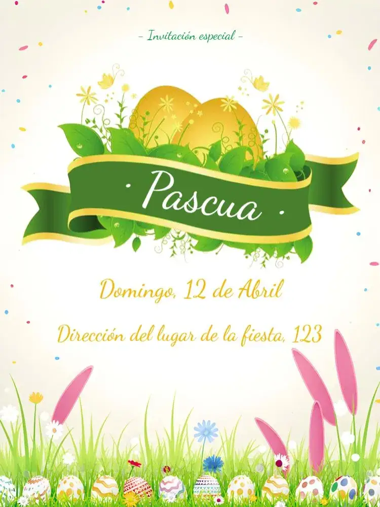 Invitación Pascua Huevos – tema Fechas Conmemorativas marrón, blanco, divertido, lindo, Pascua, vintage