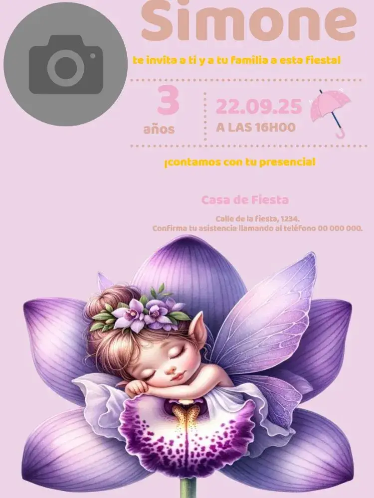 Invitación Lluvia De Amor Niña Para Editar Nube