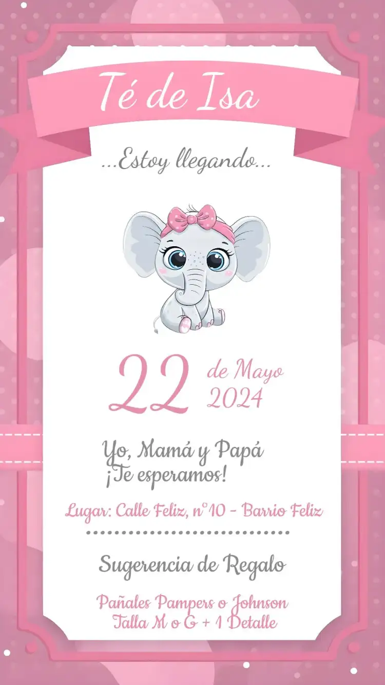 Baby Shower Elefantito Delicado