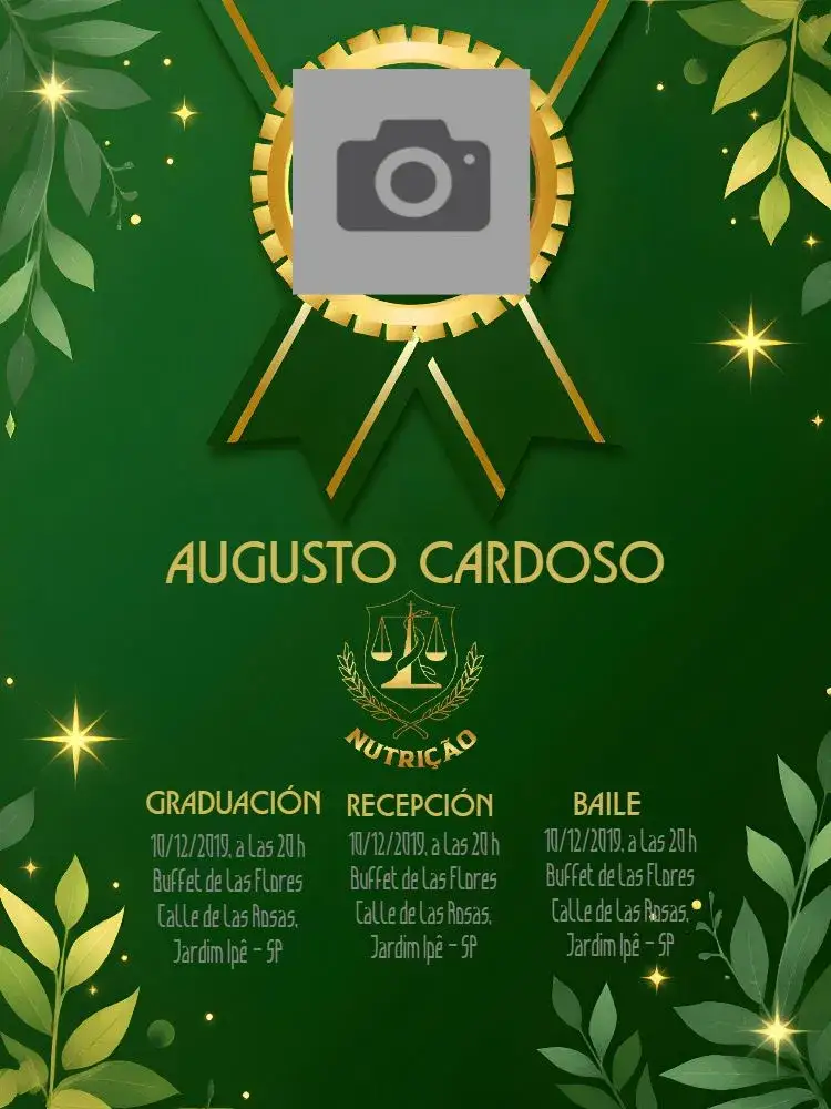Invitación Graduación Nutrición – tema Graduación moderno, profesional, colorido, minimalista, elegante, joven