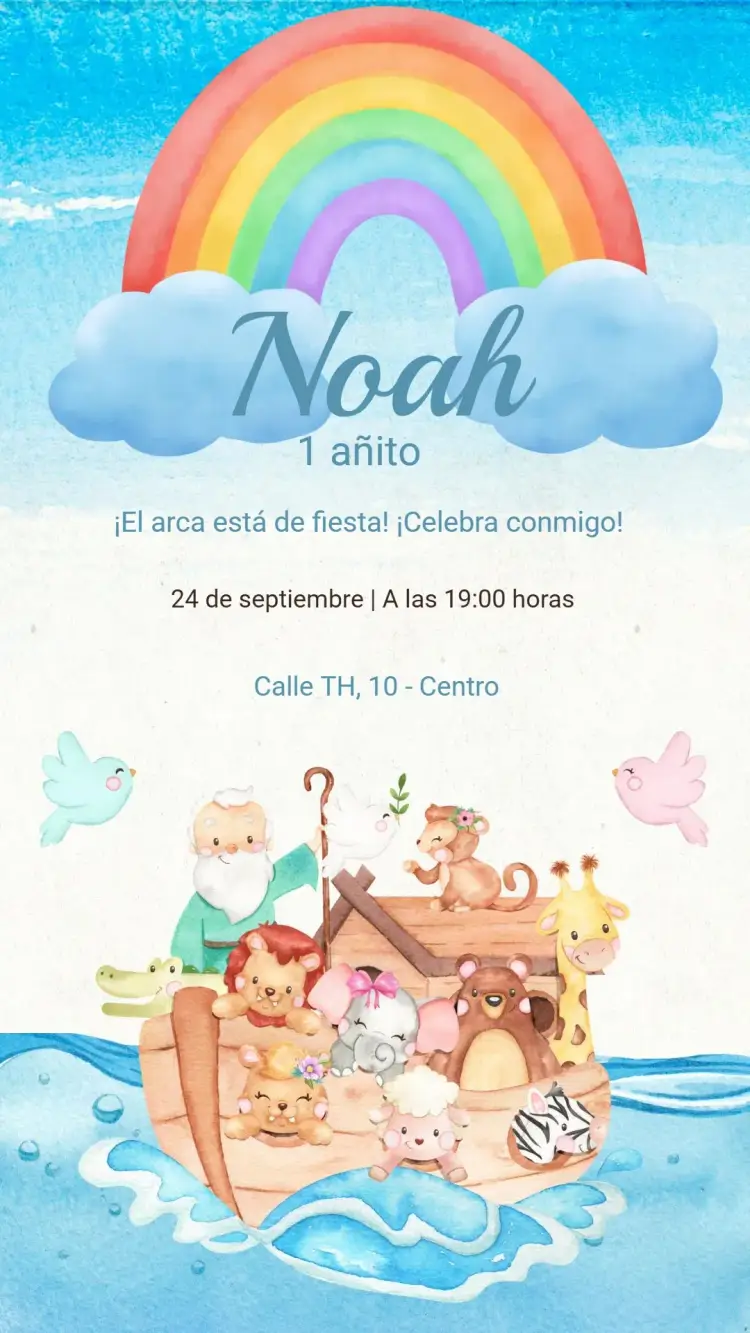 Invitación Cumpleaños Arca de Noé