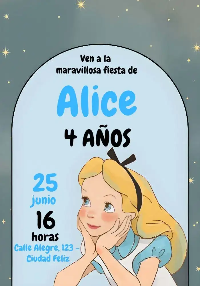 Alicia En El País De Las Maravillas Azul