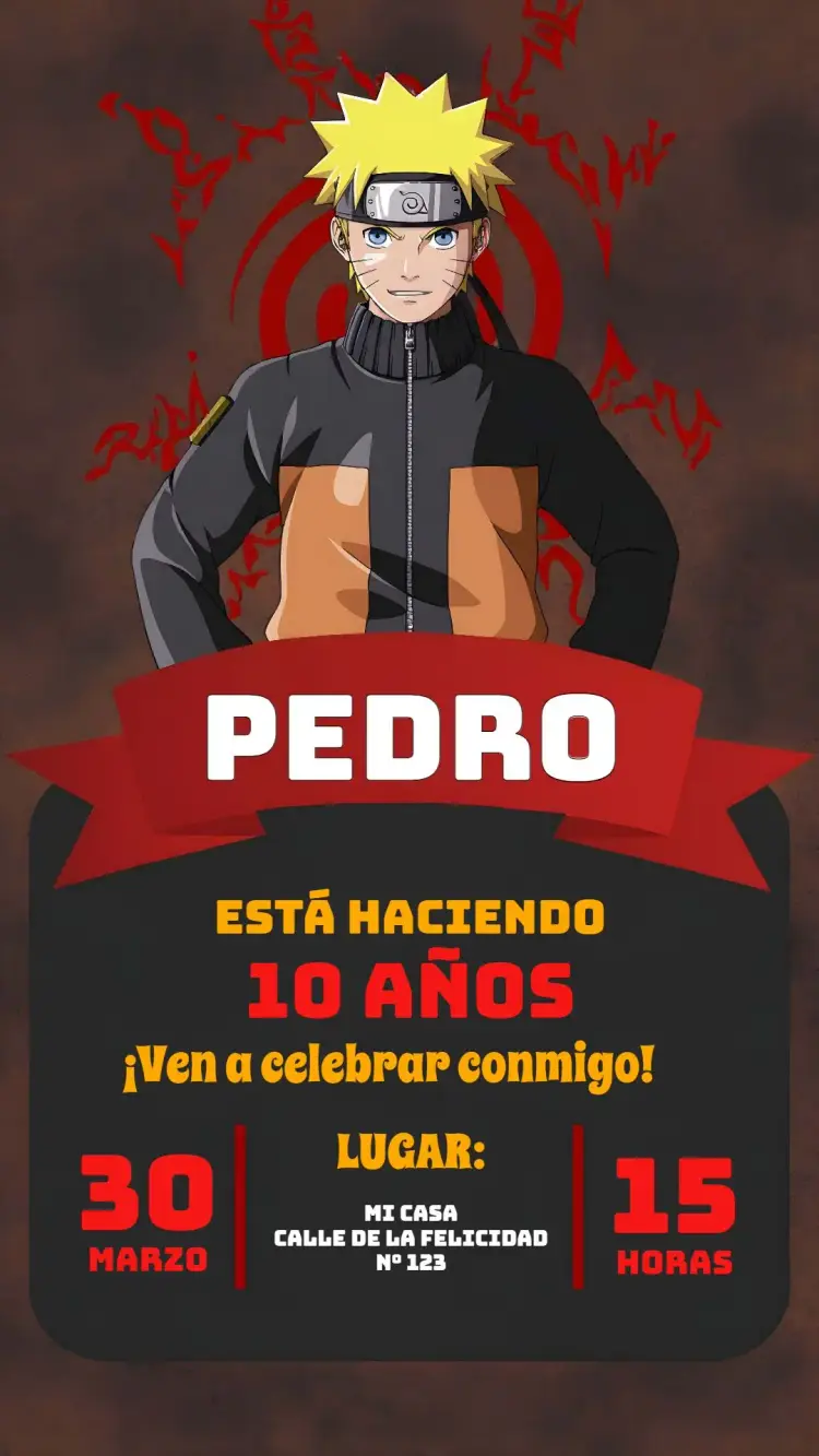 Invitación Naruto 9