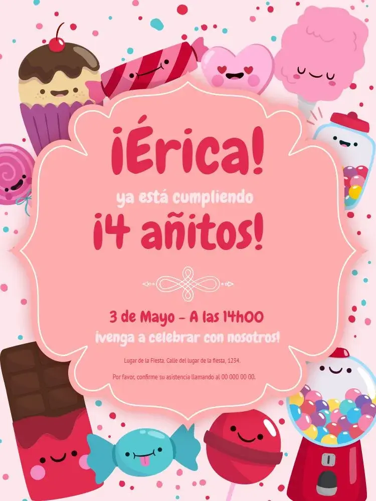 Invitación Dulces Pirulito