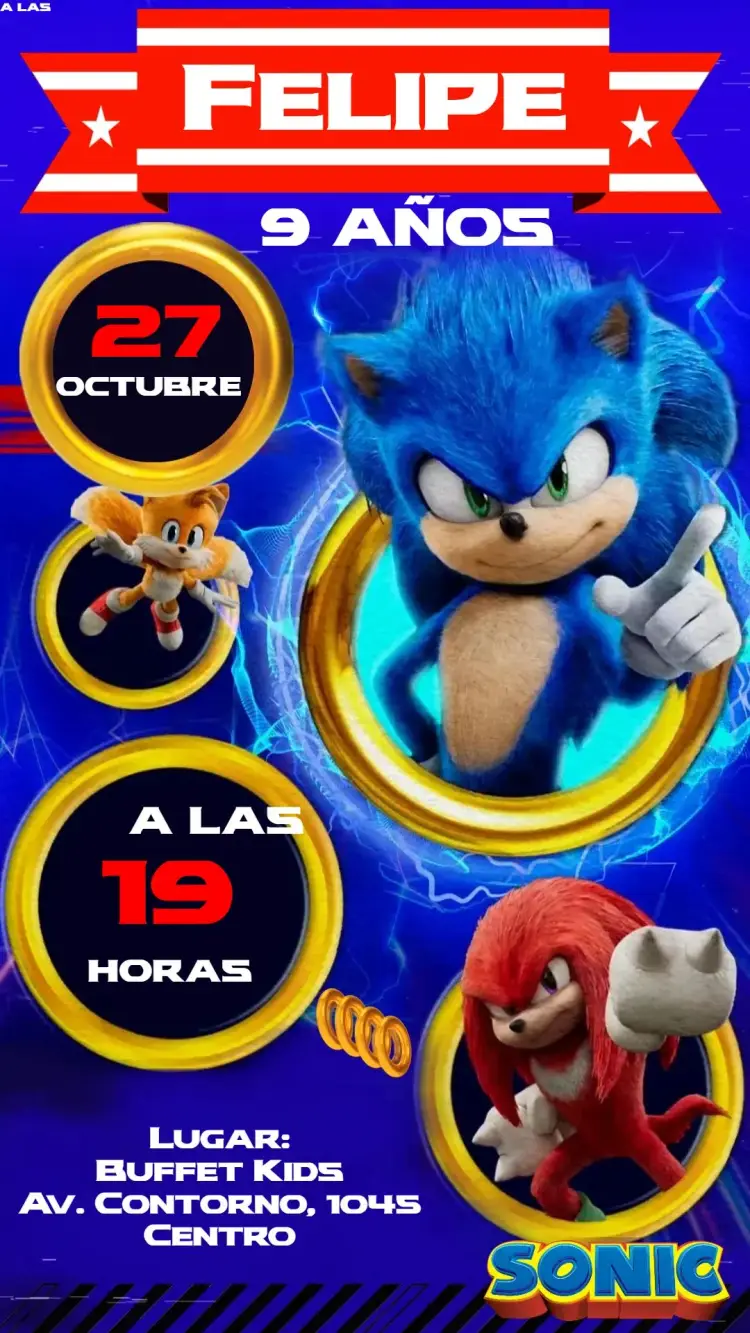 Invitación Sonic