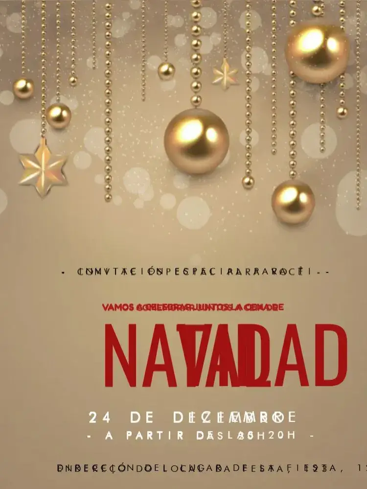 Invitación Para Cena De Navidad Noel