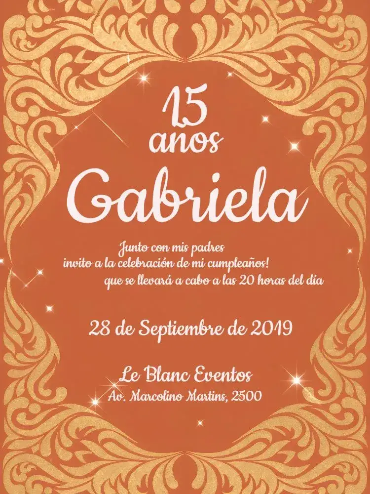 Invitación 15 Años Rosa - Arabescos – tema 15 años rosa, delicado, arabescos, moderno, elegante, feminino