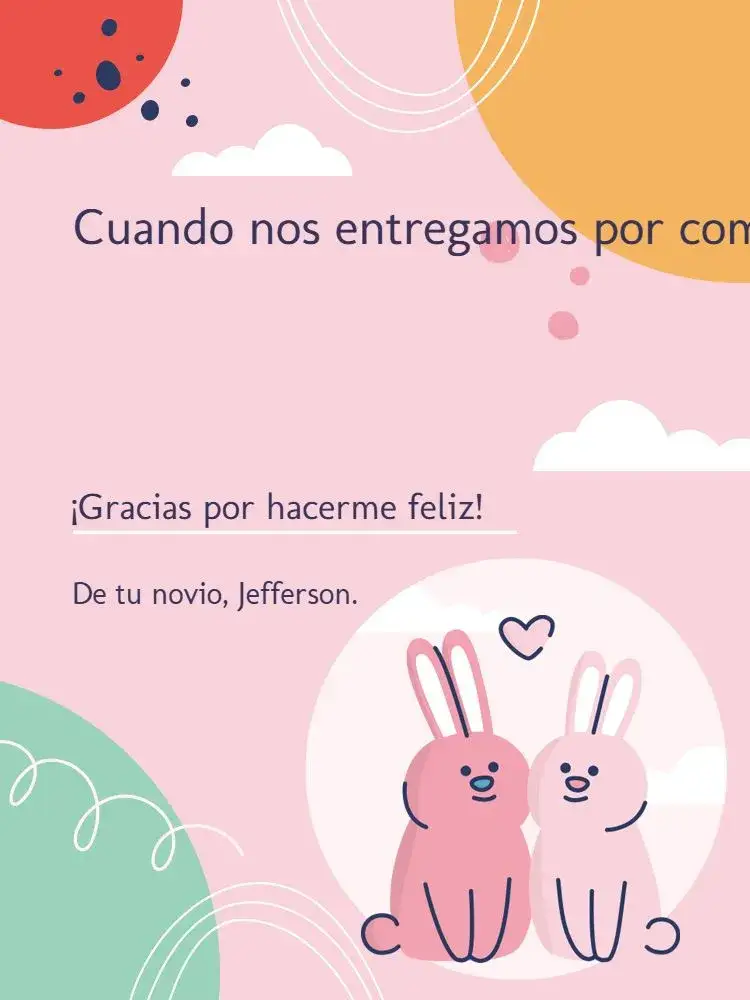 Invitación Tarjeta De Celebración de Noviazgo Rosa Colorida – tema Tarjeta romántico, colorido, delicado, moderno, alegre, ilustrativo