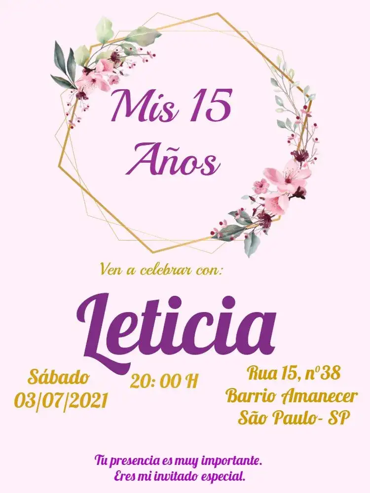 De 15 Años Floral Flores
