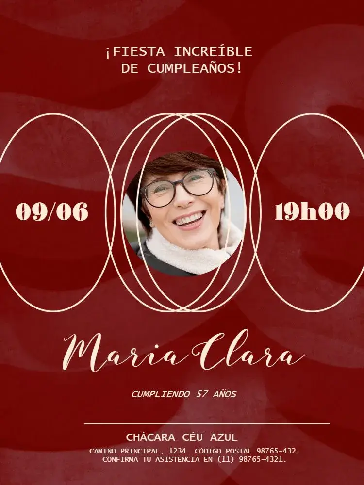 Invitación Con Foto Fiesta Elegante