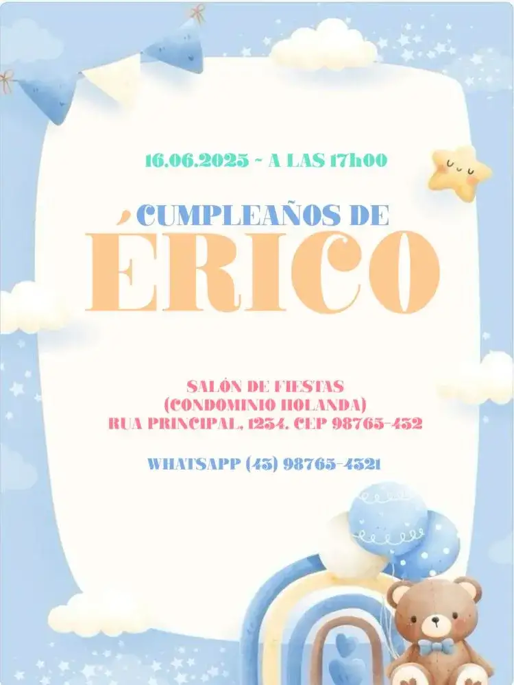 Infantil Masculino Oso Para Editar Niño