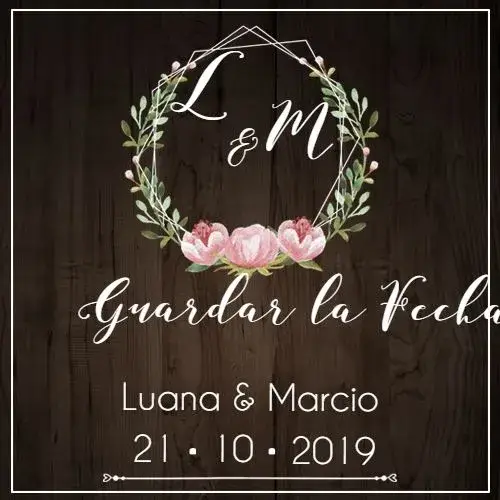 Invitación Save The Date Rústico Floral Jardín