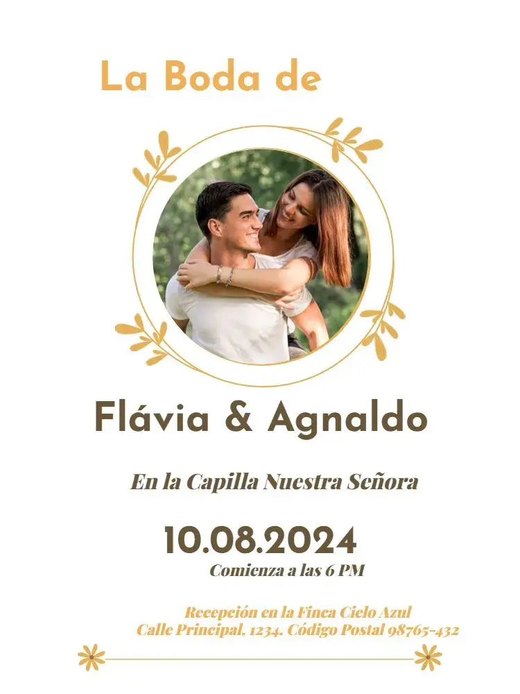 Invitación Boda Virtual Para Whatsapp Delicado Con Foto Encuentro editable y personalizable