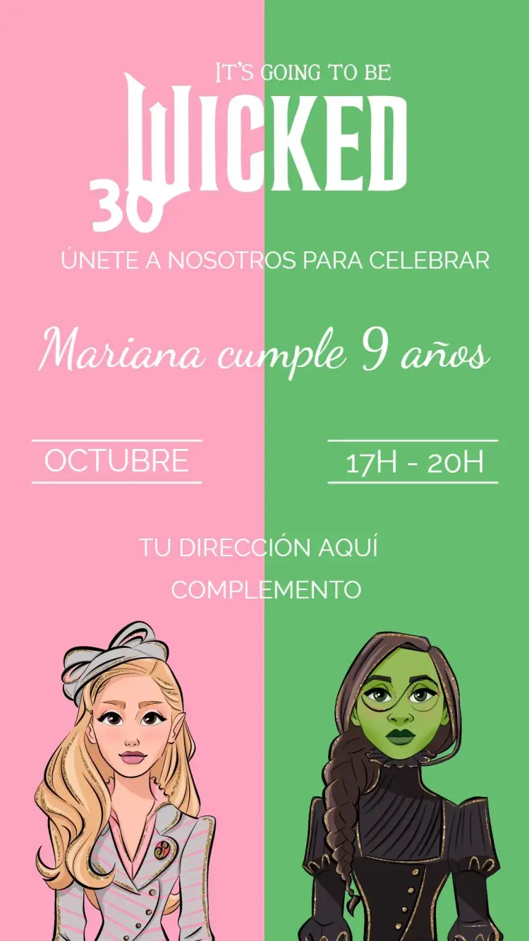 Invitación Wicked