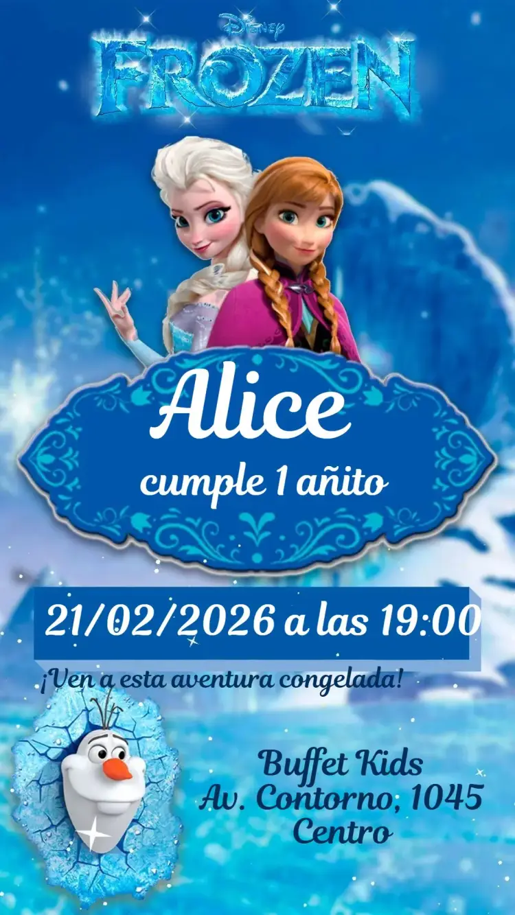 Invitación Frozen