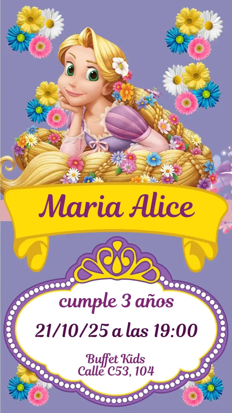 Invitación Rapunzel