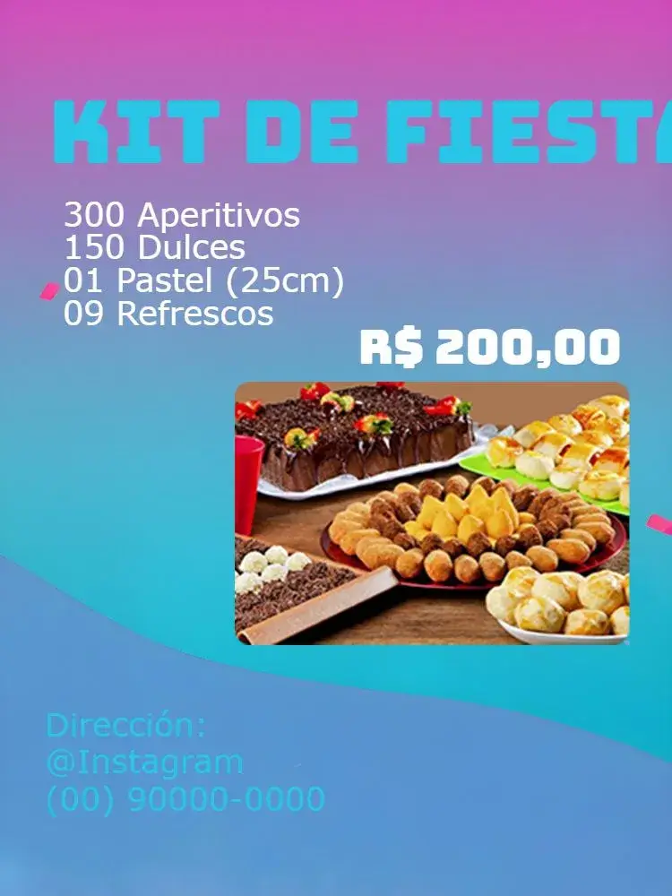 Invitación Publicación de Promoción Kit Fiesta Brigadeiro