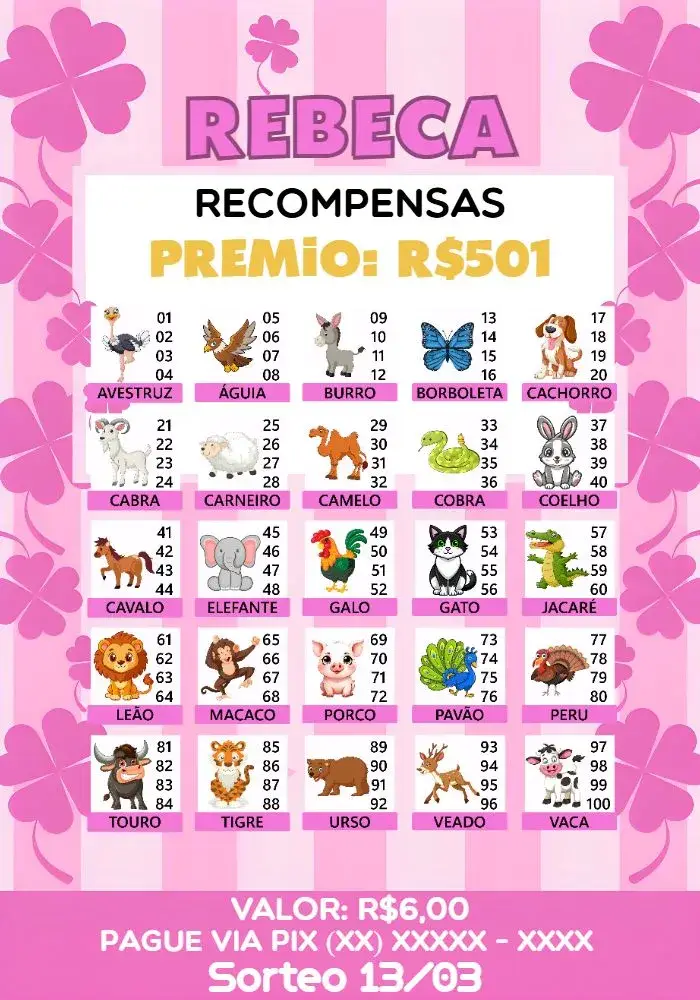 Invitación Rifa De Bicho Premiações Premiacion editable y personalizable