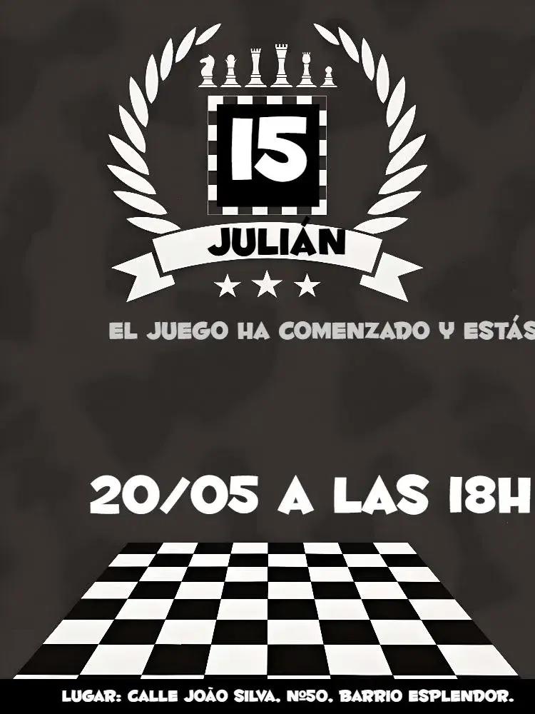 Invitación Tablero de Ajedrez
