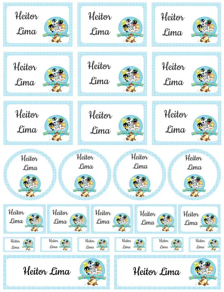 Invitación Looney Tunes – tema Tarjeta colorido, divertido, animado, infantil, temático, vintage