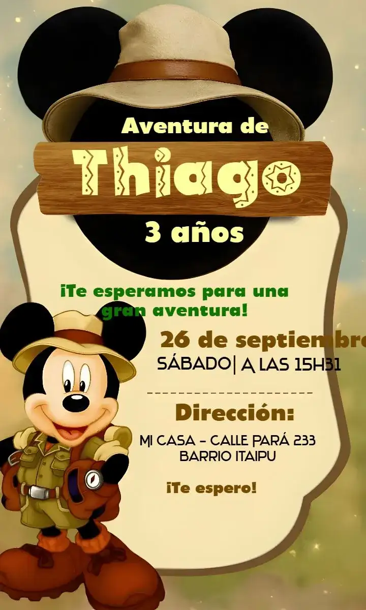 Mickey Safari Marrón
