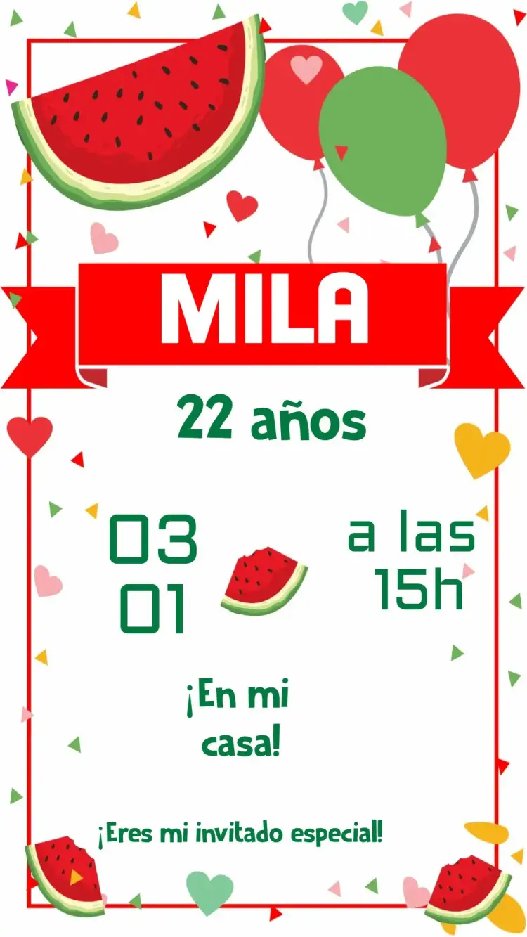 Invitación Sandía