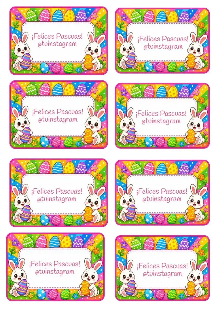 Invitación Adhesivo de Pascua – tema Fechas Conmemorativas colorido, divertido, infantil, alegre, pascua, festivo