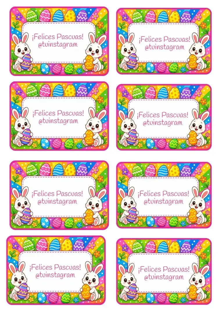 Invitación Adhesivo de Pascua