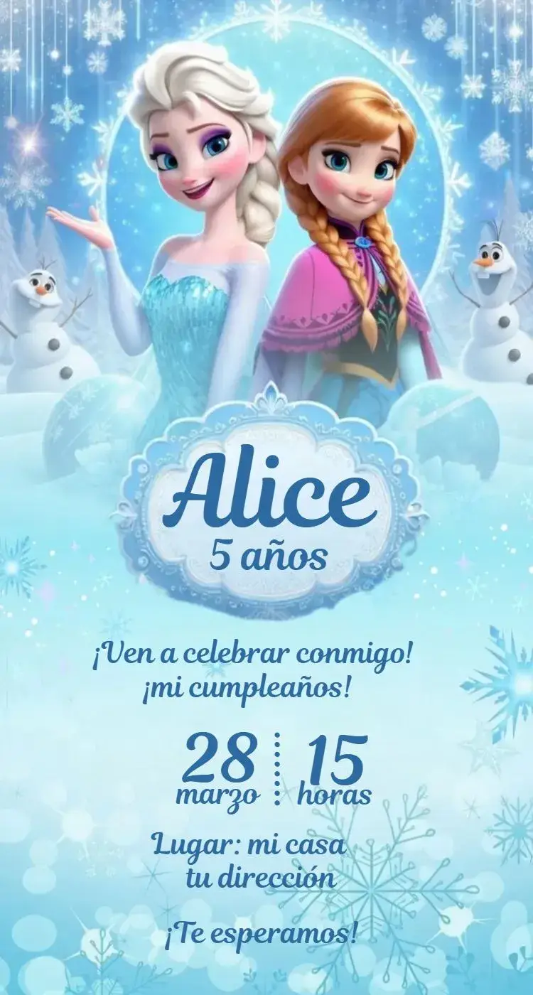 Invitación Frozen 1