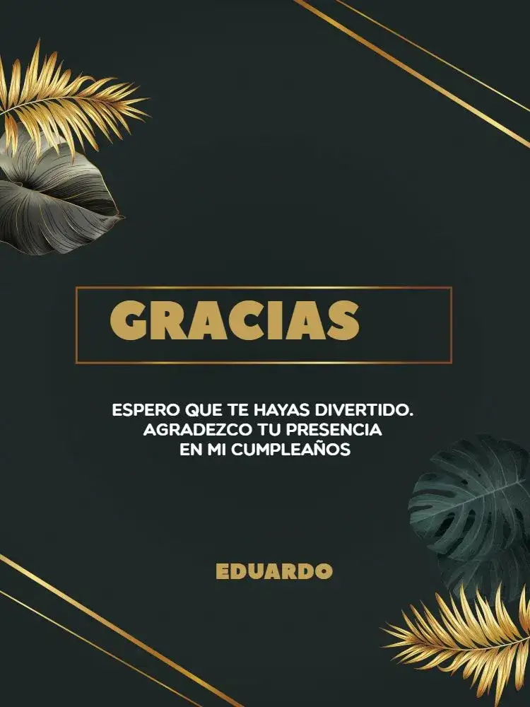 Tarjeta De Agradecimiento Presencia Adulto Elegante Celebración