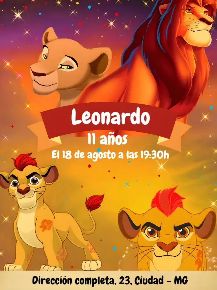 Invitación Rey de la Guardia Marrón