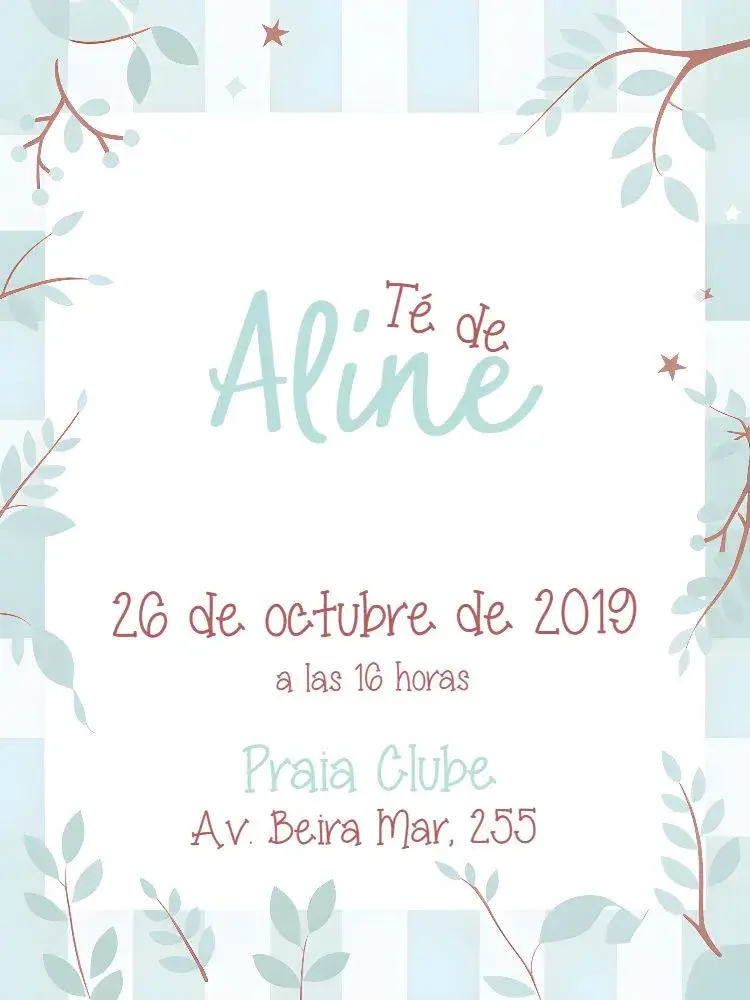 Invitación Bridal Shower Branch Tea