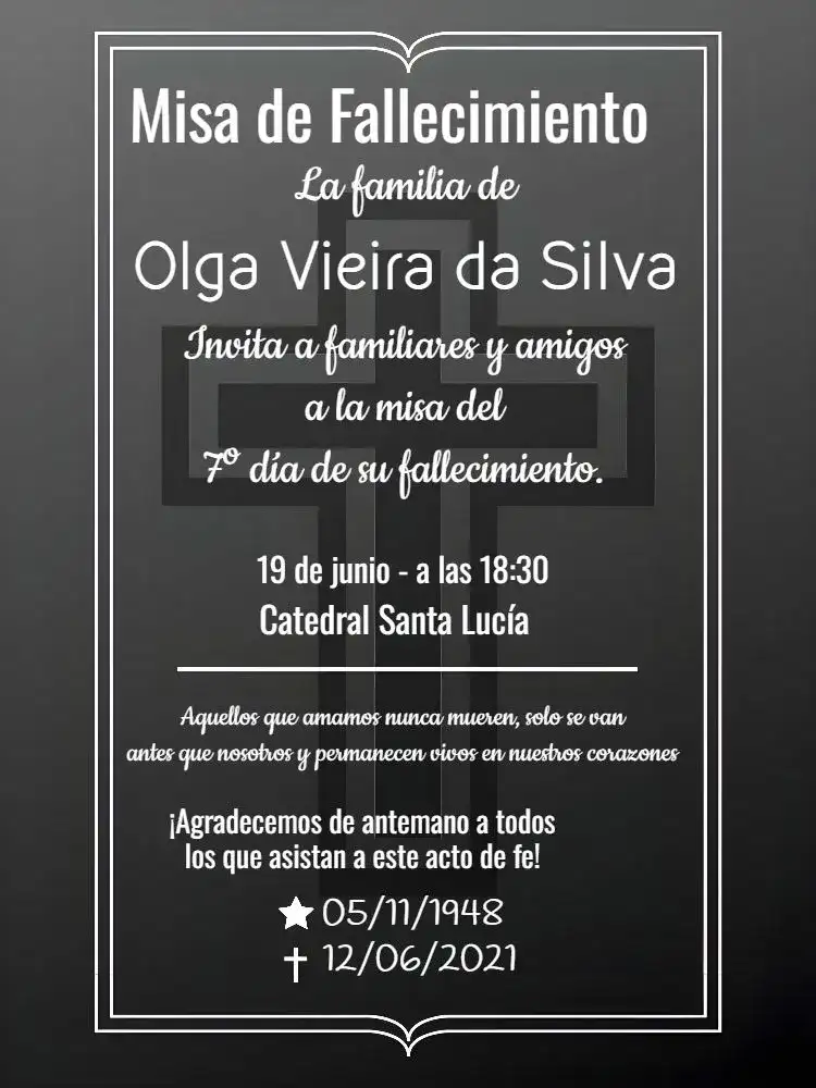 Para Misa De Fallecimiento Negro