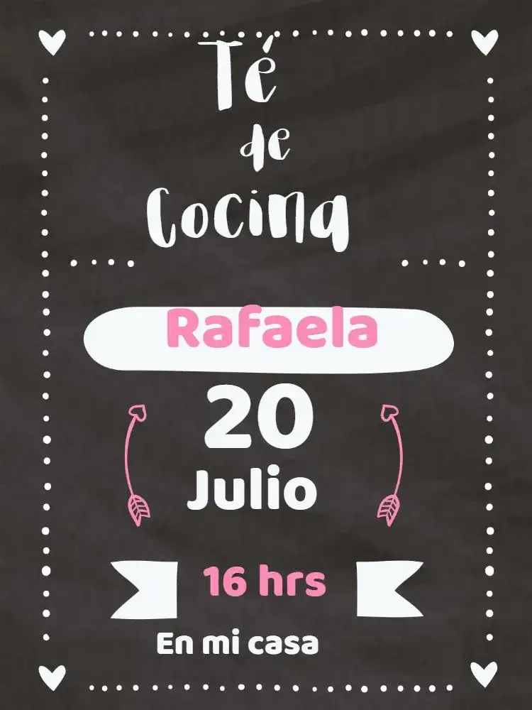 Despedida de Cocina - Modelo Pizarra Flechas