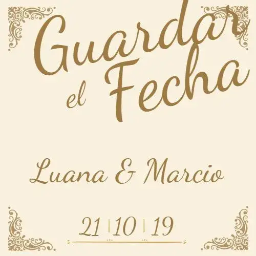 Invitación Save The Date clásico Arabesco Bodas
