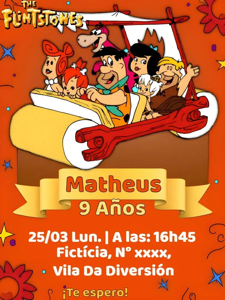 Invitación Los Picapiedra Pedrita