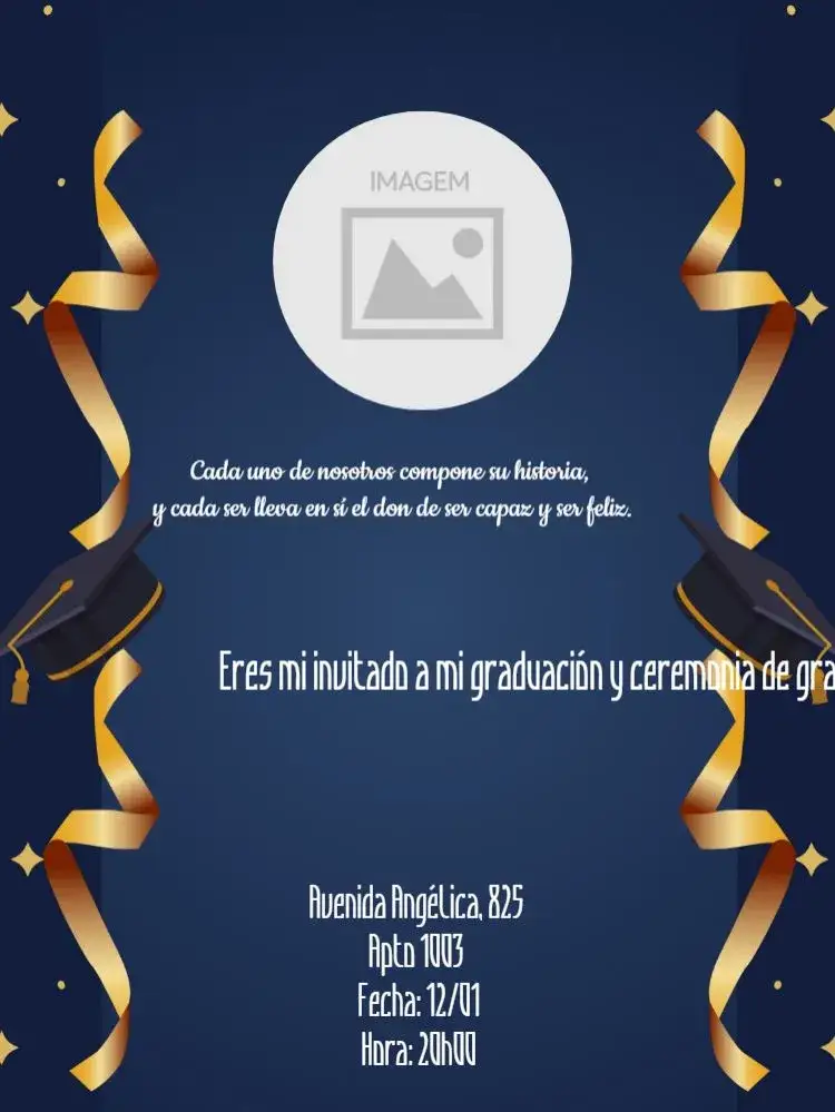 Invitación Graduación Ceremonia De Grado Con Foto Negro – tema Graduación elegante, moderno, negro y dorado, minimalista, contemporáneo