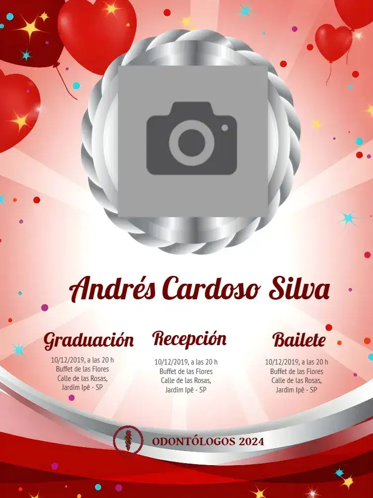 Graduación Odontología Con Foto Dorado
