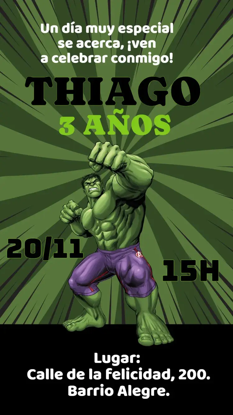 Invitación Cumpleaños Huck