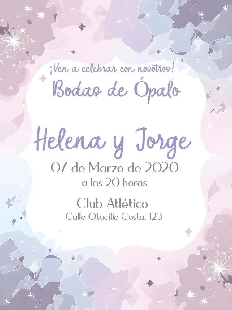 Invitación Bodas De Opala 24 – tema Despedida de Soltera minimalista, elegante, modernos, colorido, romántico