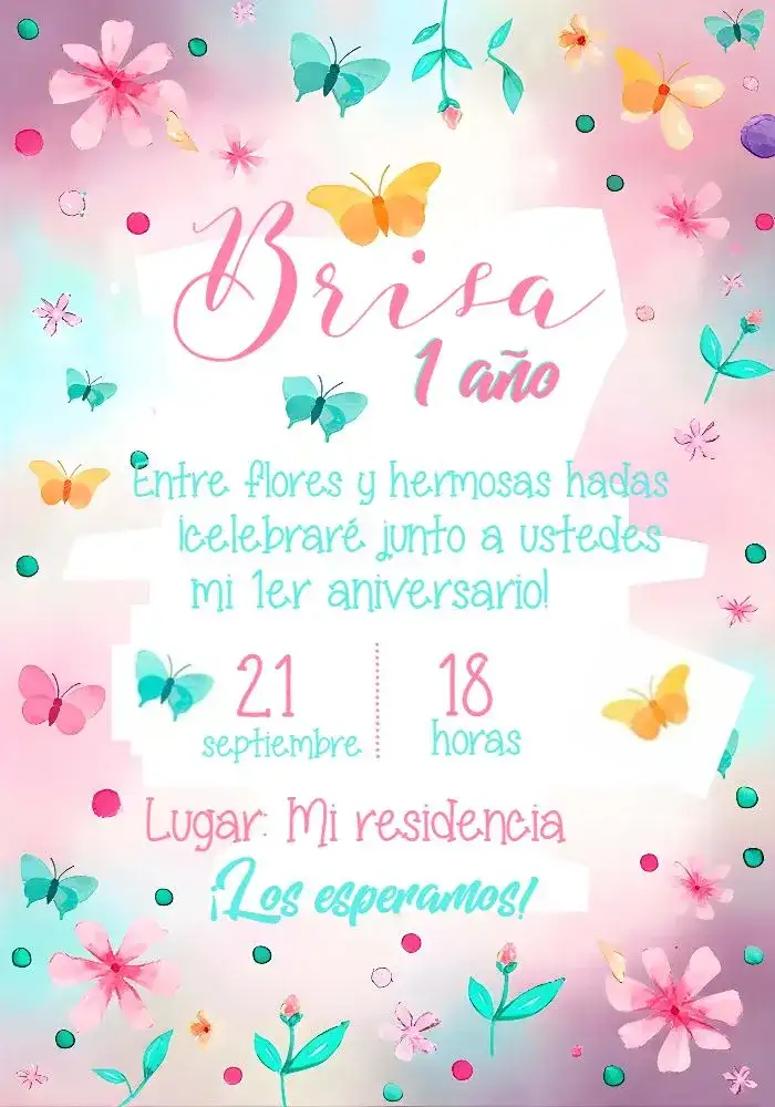 Jardín De Las Mariposas Acuarela Rosa