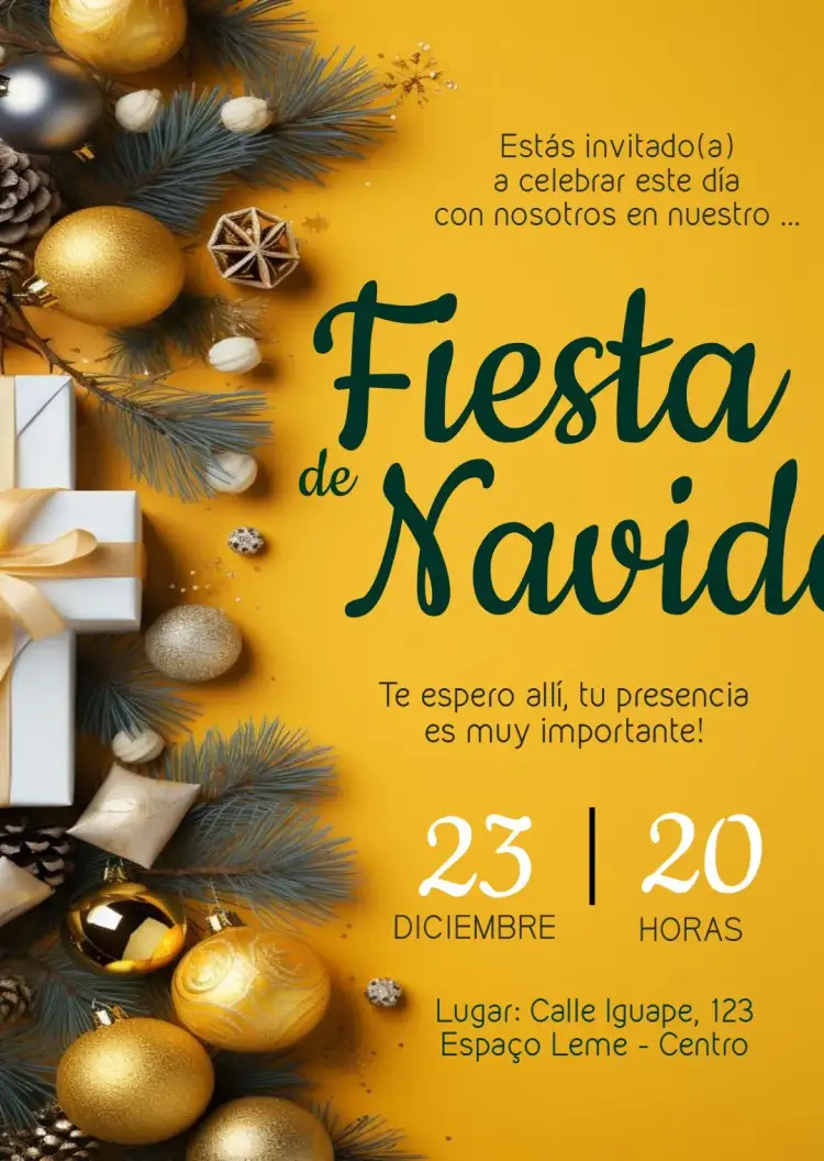 Invitación Fiesta De Navidad Regalos – tema Fechas Conmemorativas rojo, verde, carnaval, colorido, navideño, divertido