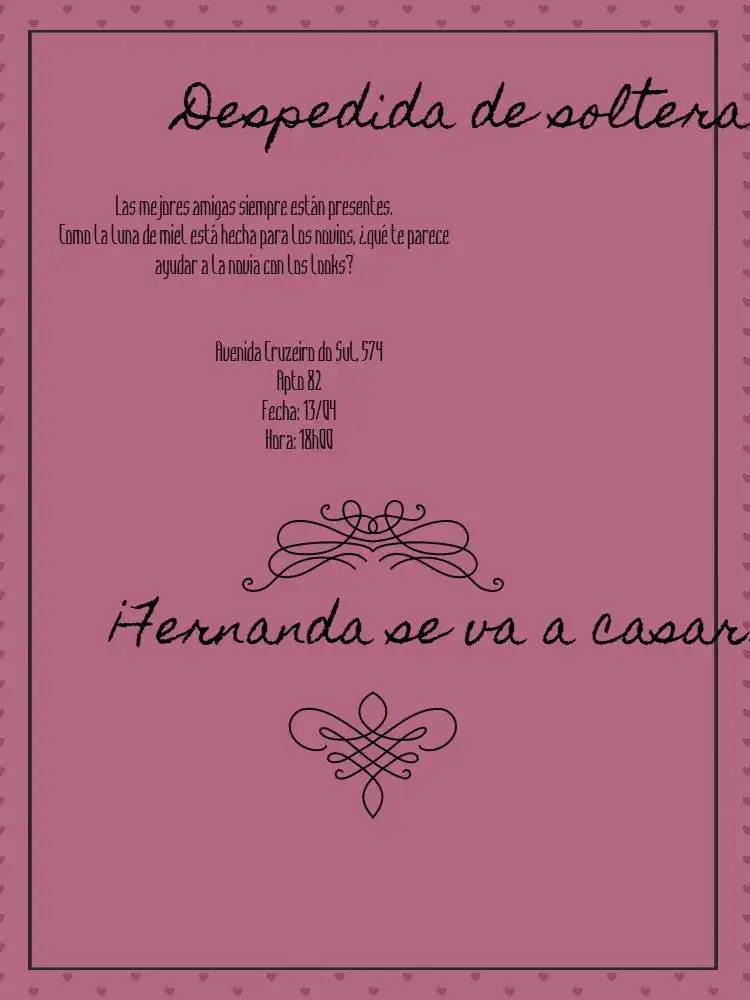 Invitación Despedida De Soltera Celebración – tema Baby Shower negro y rosa, elegante, moderno, femenino, árabe, divertido